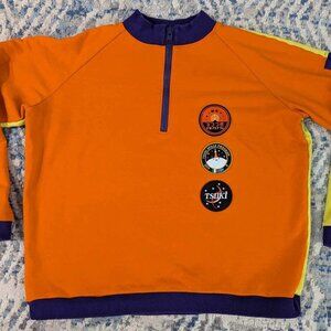 Tsuki Space Program Color Block Sweatshirt Jacket with Patches -  Size Large